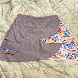 Gray and Multicolor Women's Skirt
